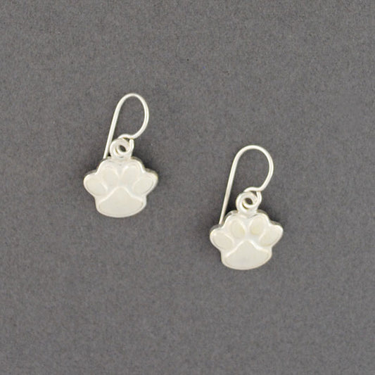 Sterling Silver Paw Print Earrings