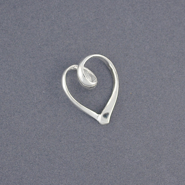 Sterling Silver Swirly Heart Pendant