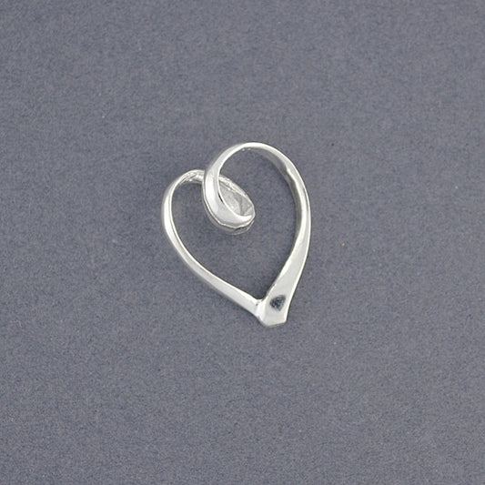 Sterling Silver Swirly Heart Pendant