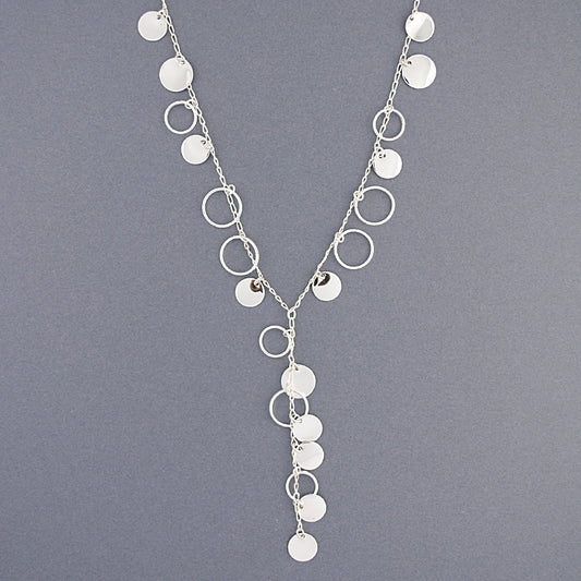 Sterling Silver Multi Circle Necklace