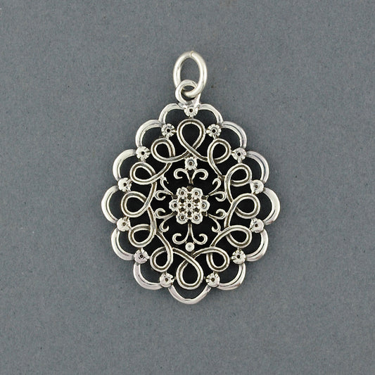 Sterling Silver Ornate Pendant