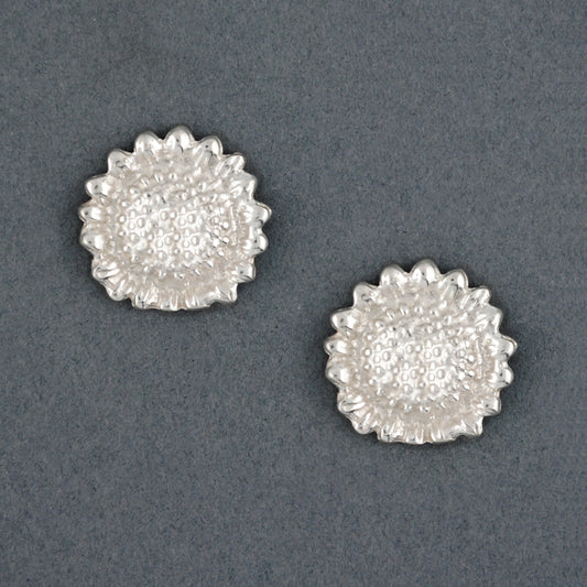 Sterling Silver Sunflower Post Earrings