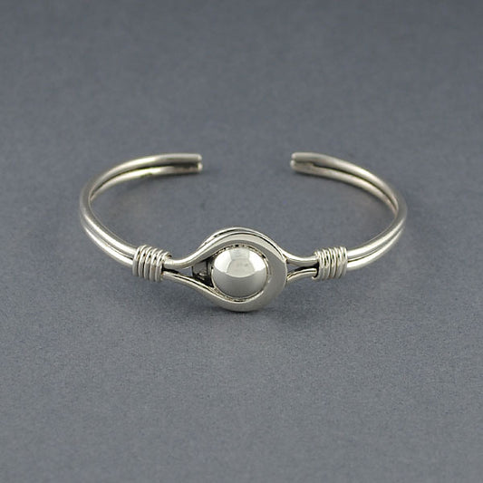 Sterling Silver Ball and Loop Cuff
