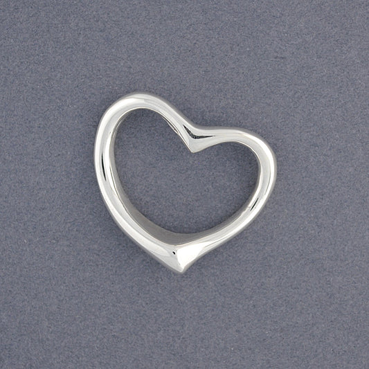 Sterling Silver Tiffany Inspired Open Heart Pendant