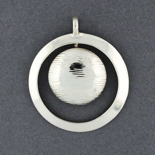 Sterling Silver Circle and Sphere Pendant