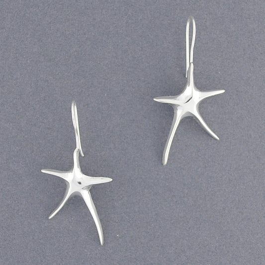 Sterling Silver Stylized Starfish Earring