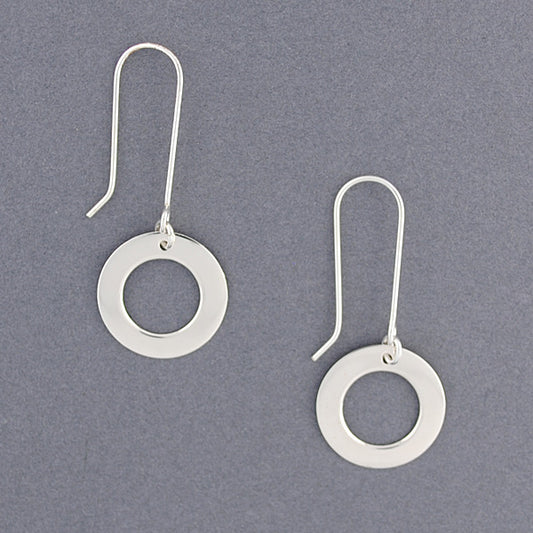 Sterling Silver Long Open Circle Earring