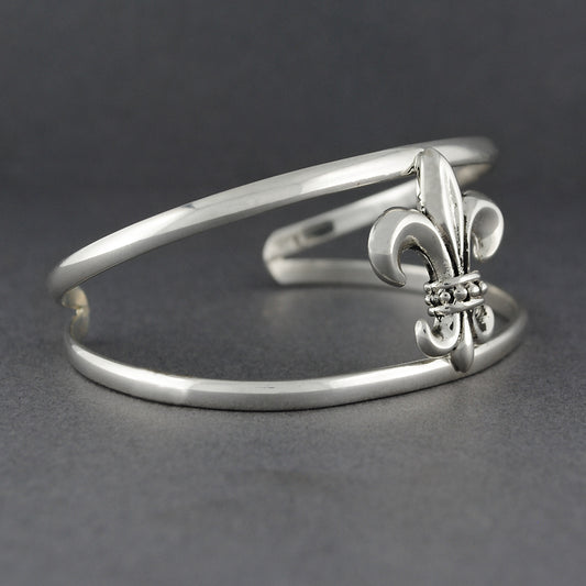 Sterling Silver Fleur-de-lis Cuff