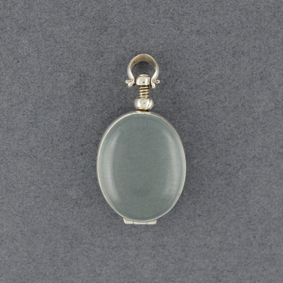 Sterling Silver Glass Oval Locket – Green River Silver Co.