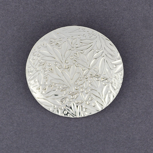 Sterling Silver Foliage Circle Pendant