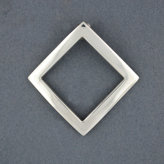 Sterling Silver Open Diamond Pendant
