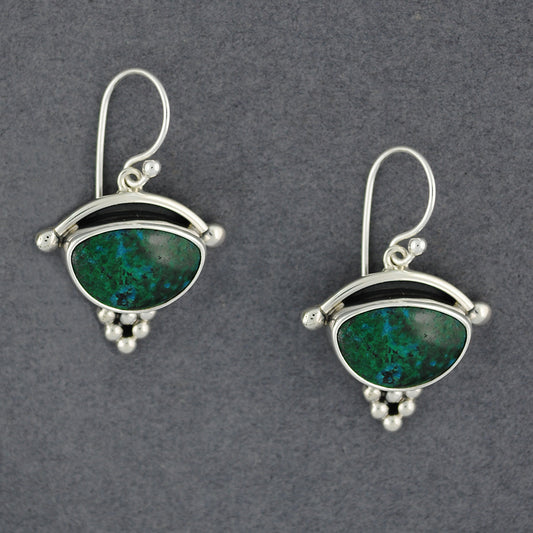Granulated Chrysocola Earrings