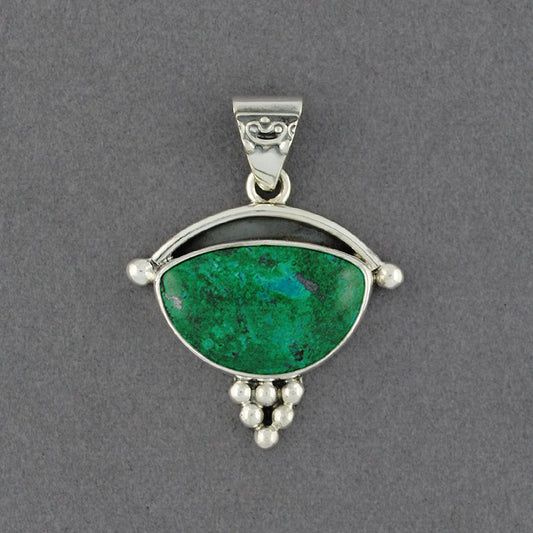 Granulated Chrysocola Pendant