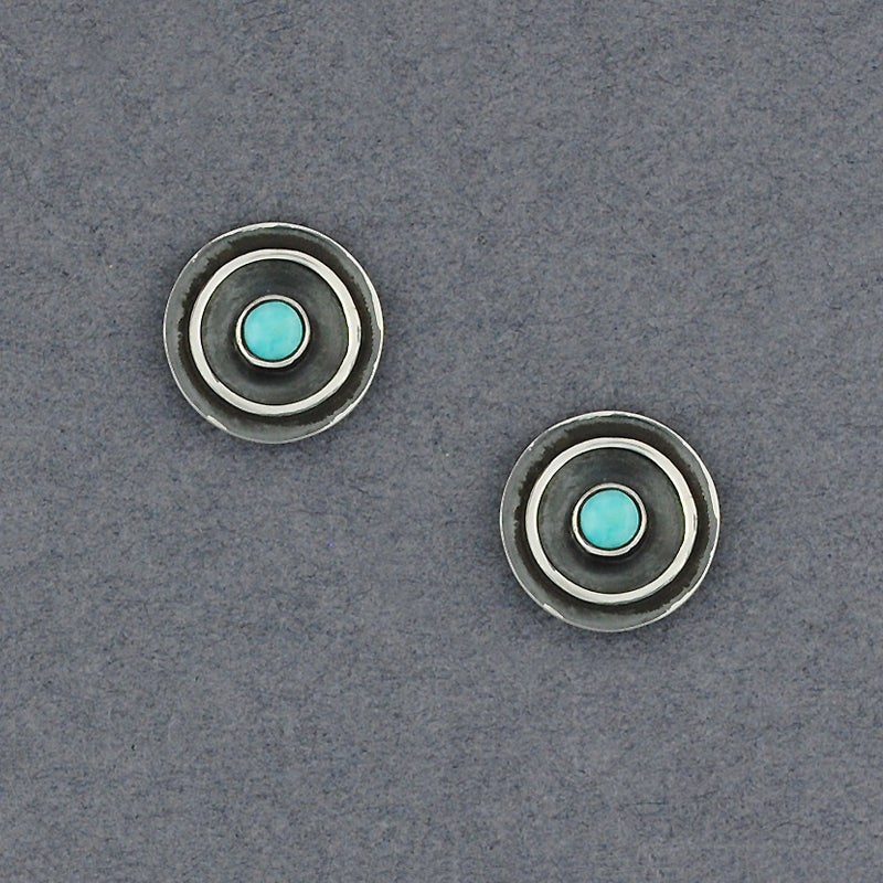 Ethnic Stud Earrings with Turquoise