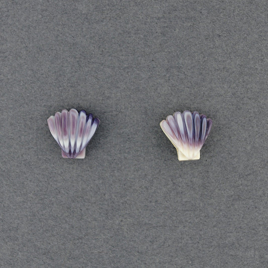 Wampum Scallop Post Earring