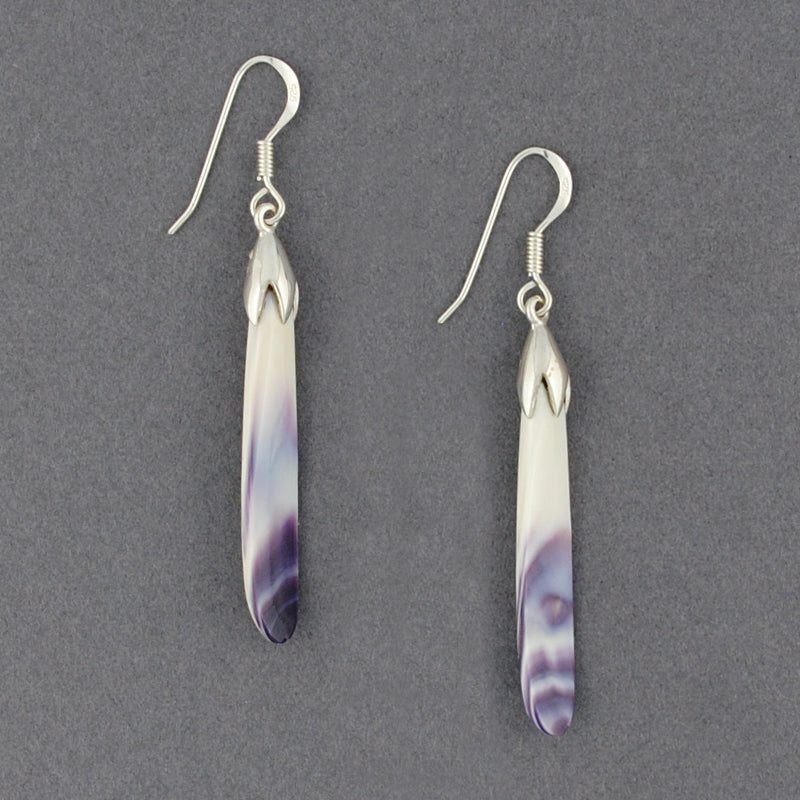 Wampum Long Curved Earring