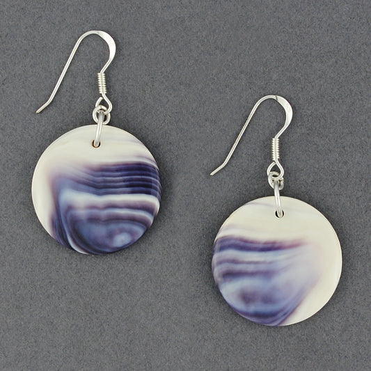 Wampum Large Natural Round Earring