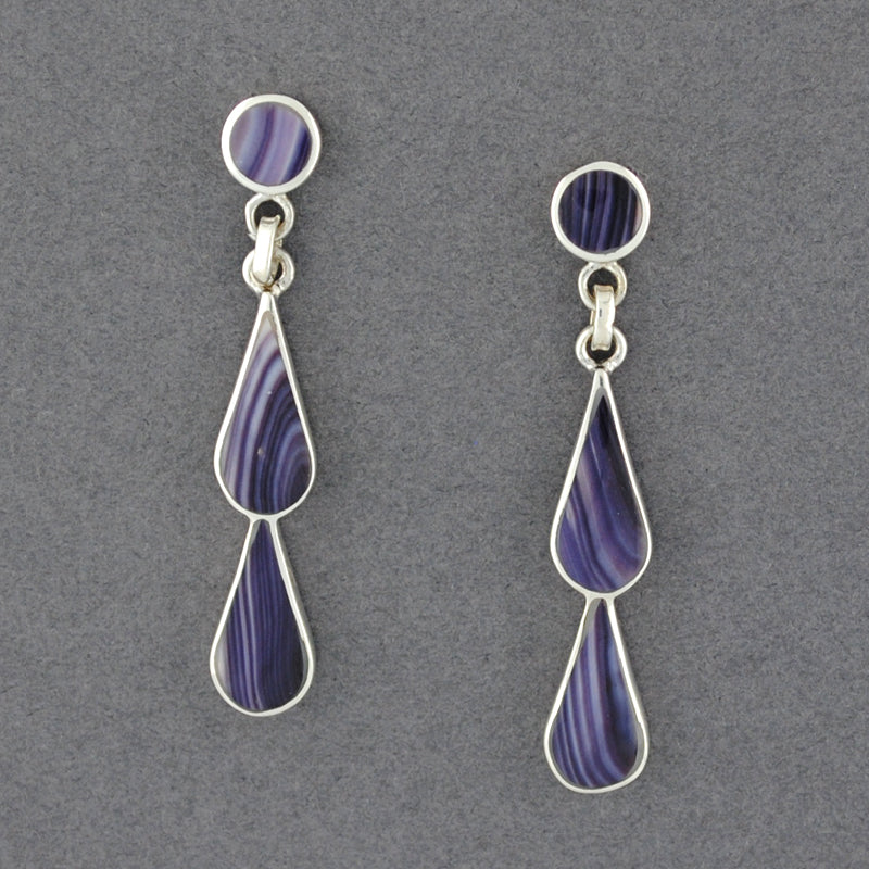 Wampum Double Teardrop Earring