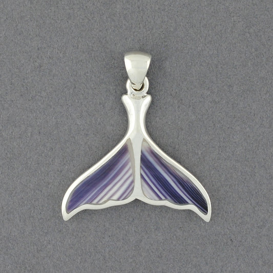 Wampum Large Whale Tail Pendant