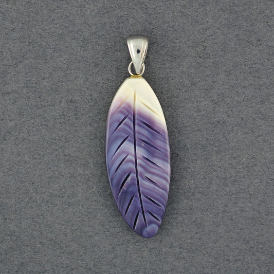 Wampum Medium Feather Pendant
