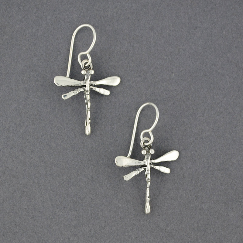 Sterling Silver Detailed Dragonfly Earrings