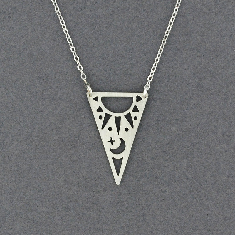 Triangle Sun & Moon Necklace