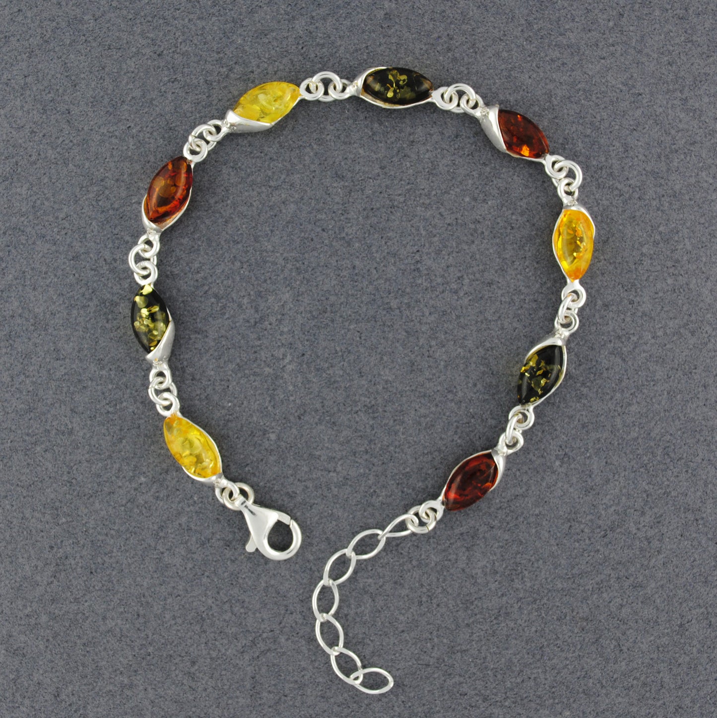 Multi Amber Delicate Marquis Bracelet