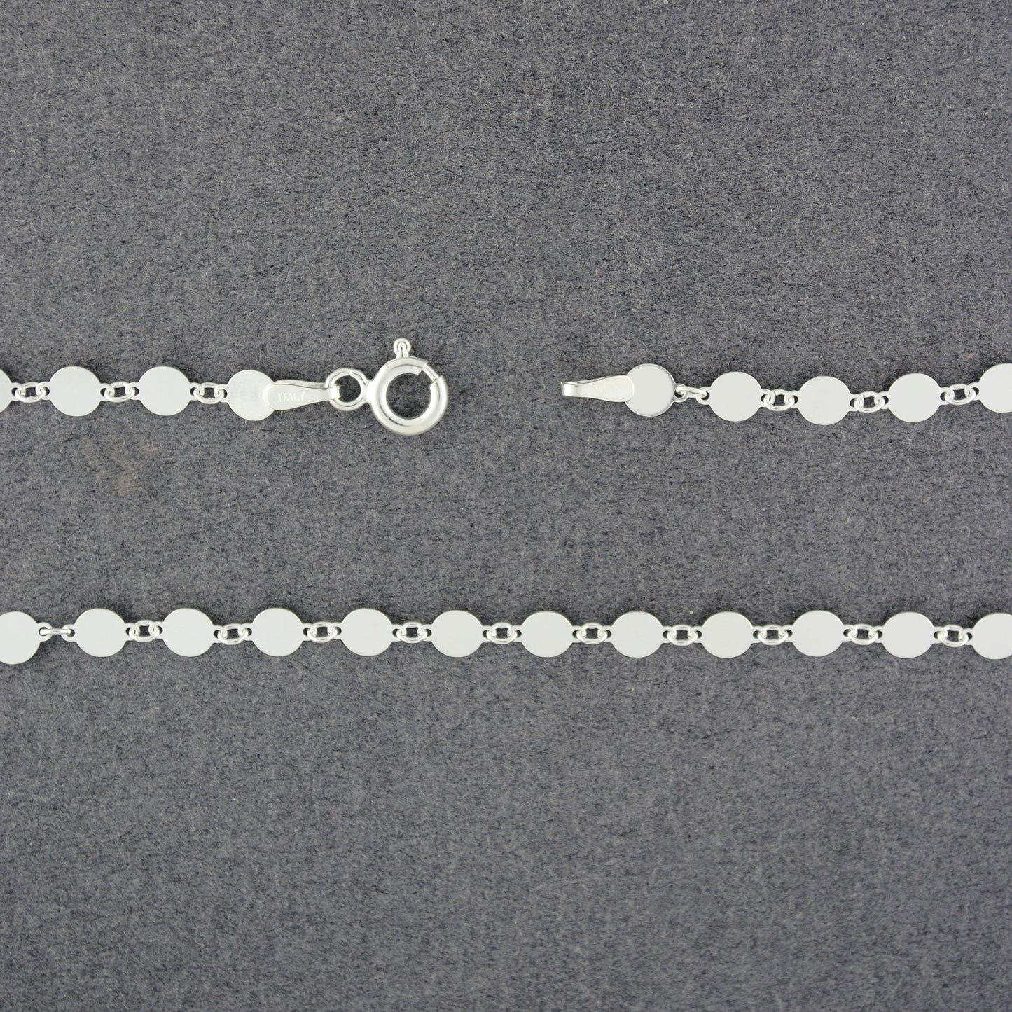 Sterling Silver Retro Disco Anklet