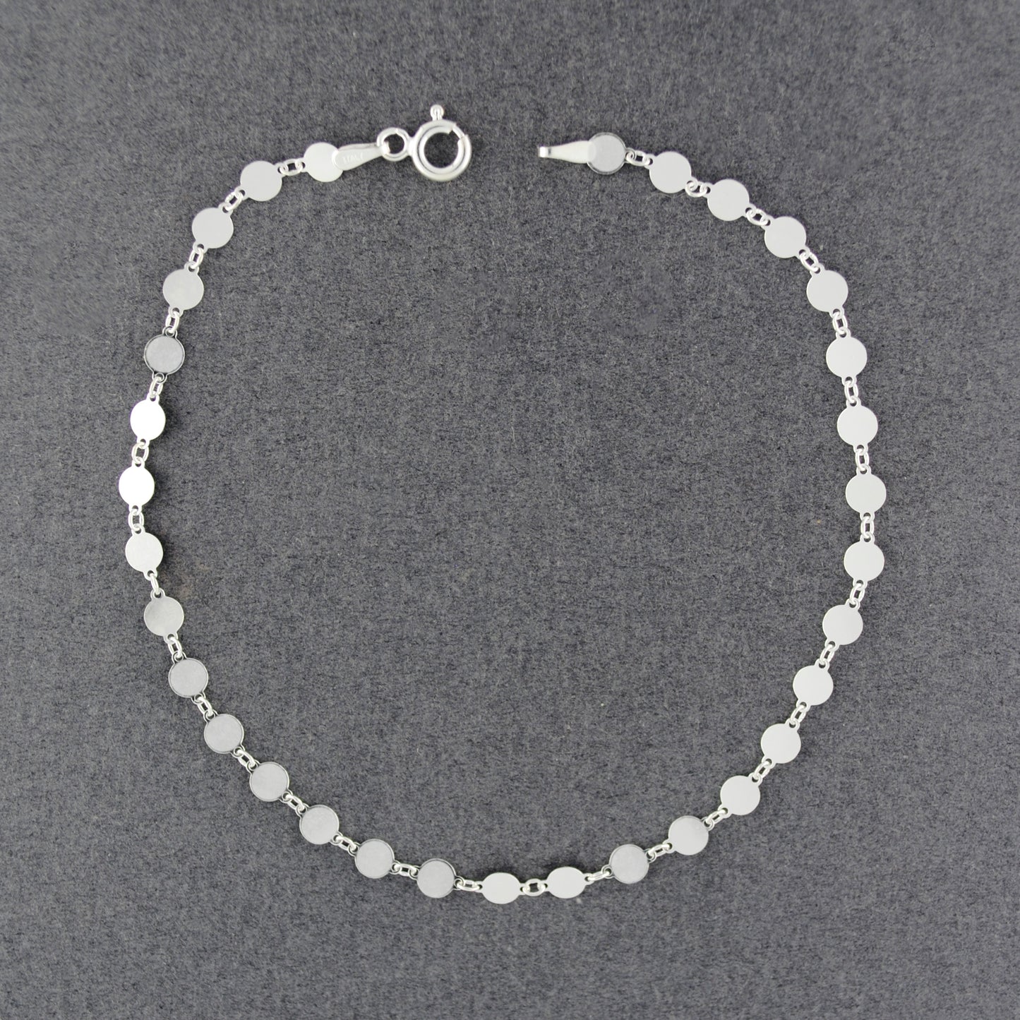 Sterling Silver Retro Disco Anklet