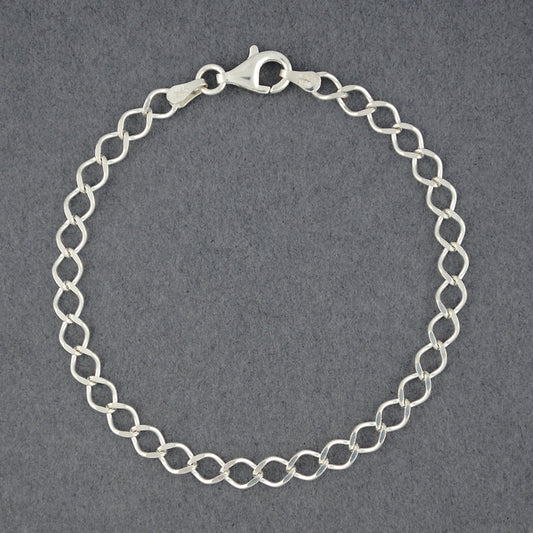 Sterling Silver Rombo Link Braceet