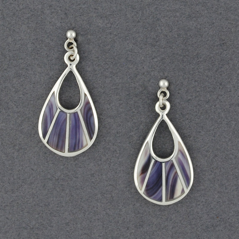 Wampum Teardrop Fan Earring