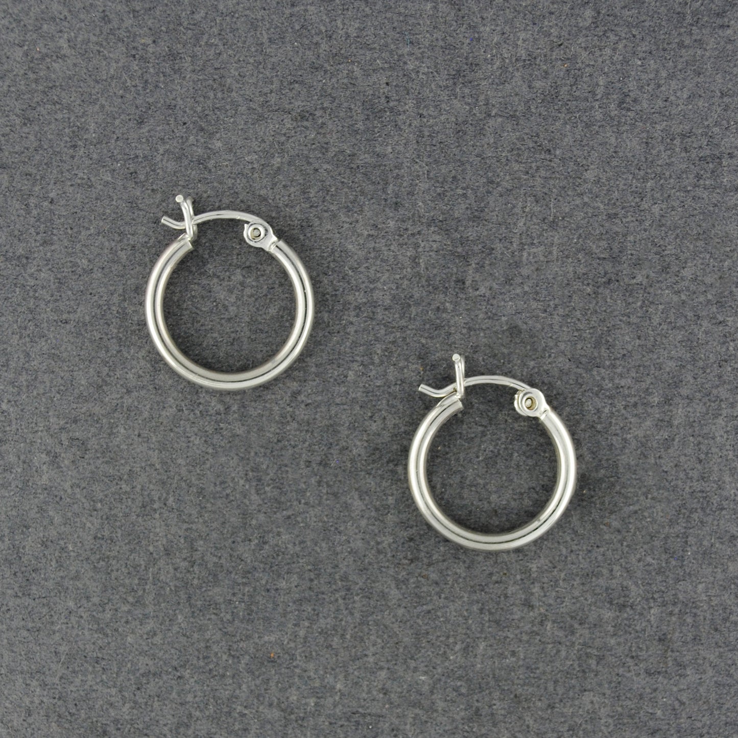Sterling Silver 16mm Snap Post Hoop Earrings