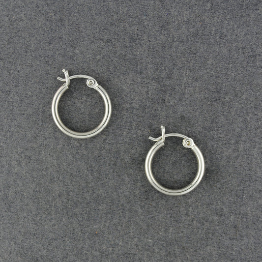 Sterling Silver 16mm Snap Post Hoop Earrings
