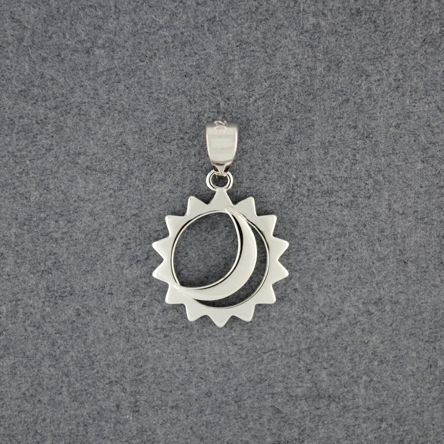 Sterling Silver Mini Sun & Moon Pendant