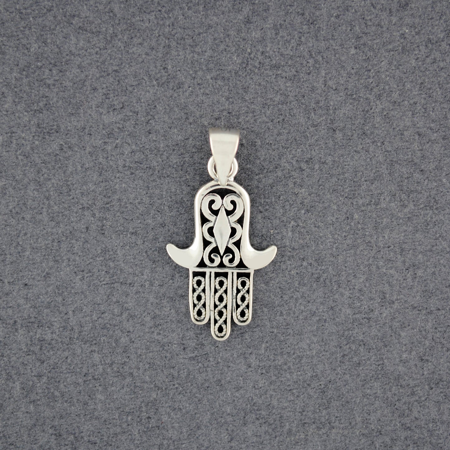 Sterling Silver Mini Hamsa Pendant