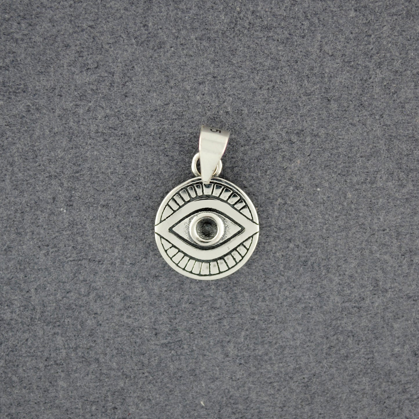 Sterling Silver Mini Evil Eye Pendant