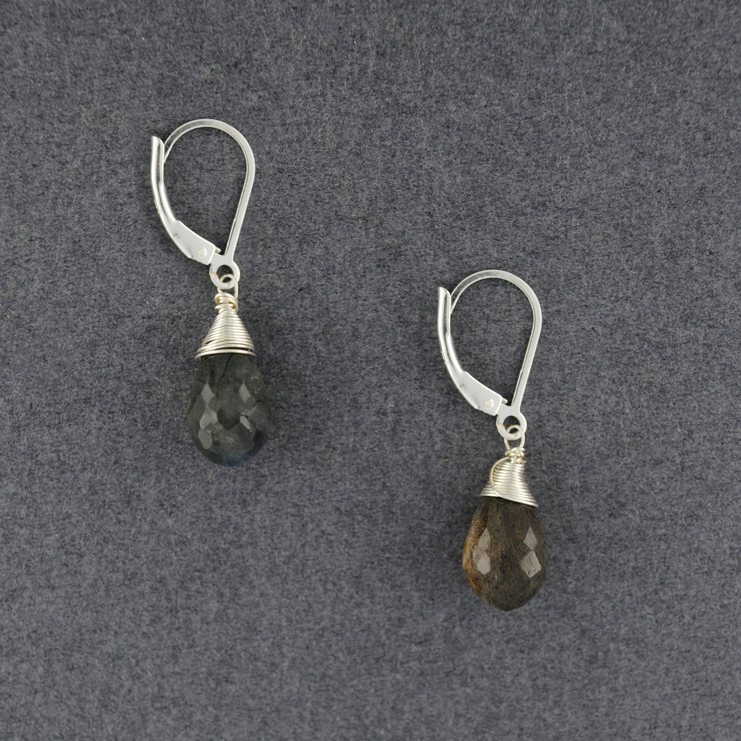Sterling Silver Labradorite Drop Earrings