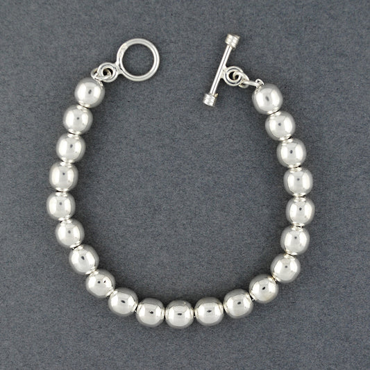 Sterling Silver 8mm Beaded Bracelet