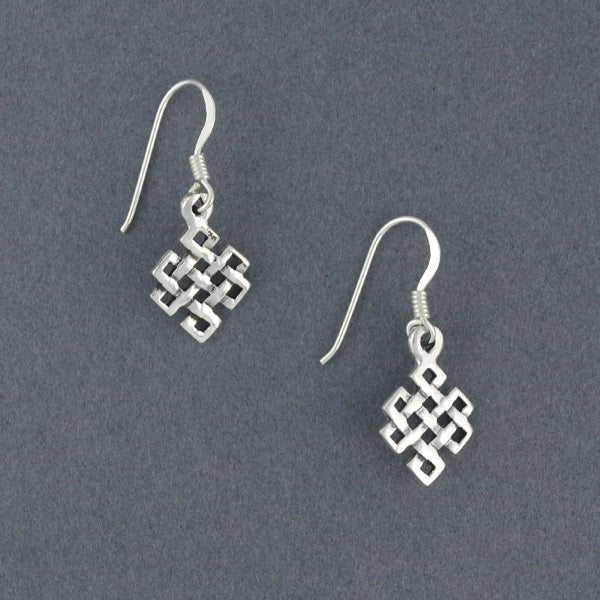 Sterling Silver Endless Knot Earrings