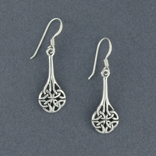 Sterling Silver Celtic Shield Knot Earrings