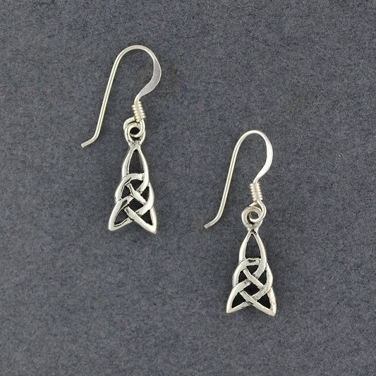 Sterling Silver Celtic Triangle Knot Earrings