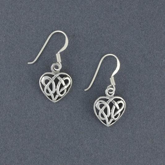 Sterling Silver Celtic Heart Earrings