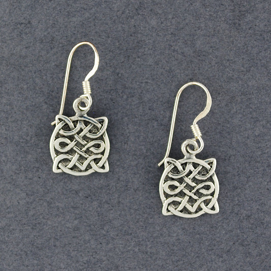 Sterling Silver Antique Celtic Shield Earrings