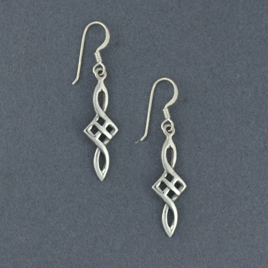 Sterling Silver Long Pointed Celtic Earrings