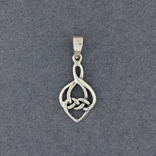 Sterling Silver Celtic Knot Drop Pendant
