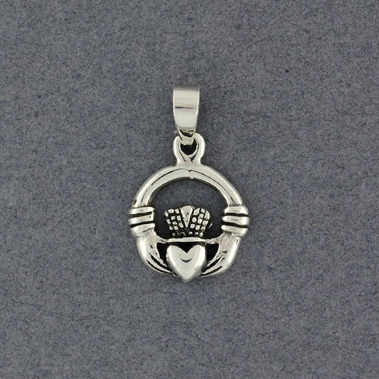 Sterling Silver Small Claddagh Pendant