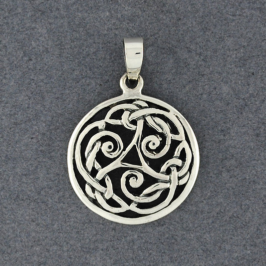 Sterling Silver Triskele Knot Pendant