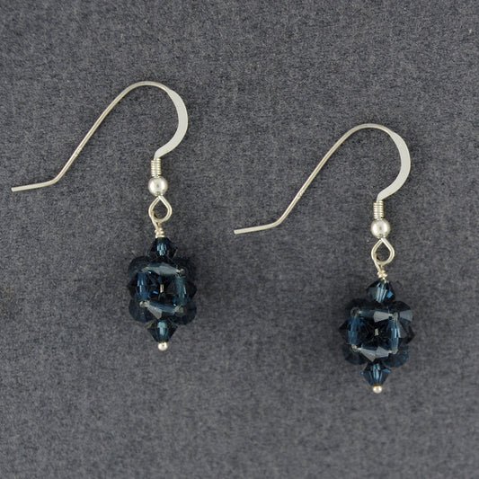 Sterling Silver Rock Candy Montana Swarovski Earrings