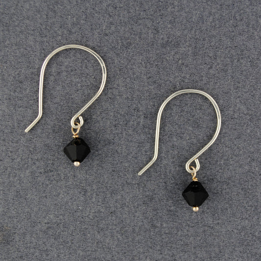 Sterling Silver Lola Jet Swarovski Crystal Earrings