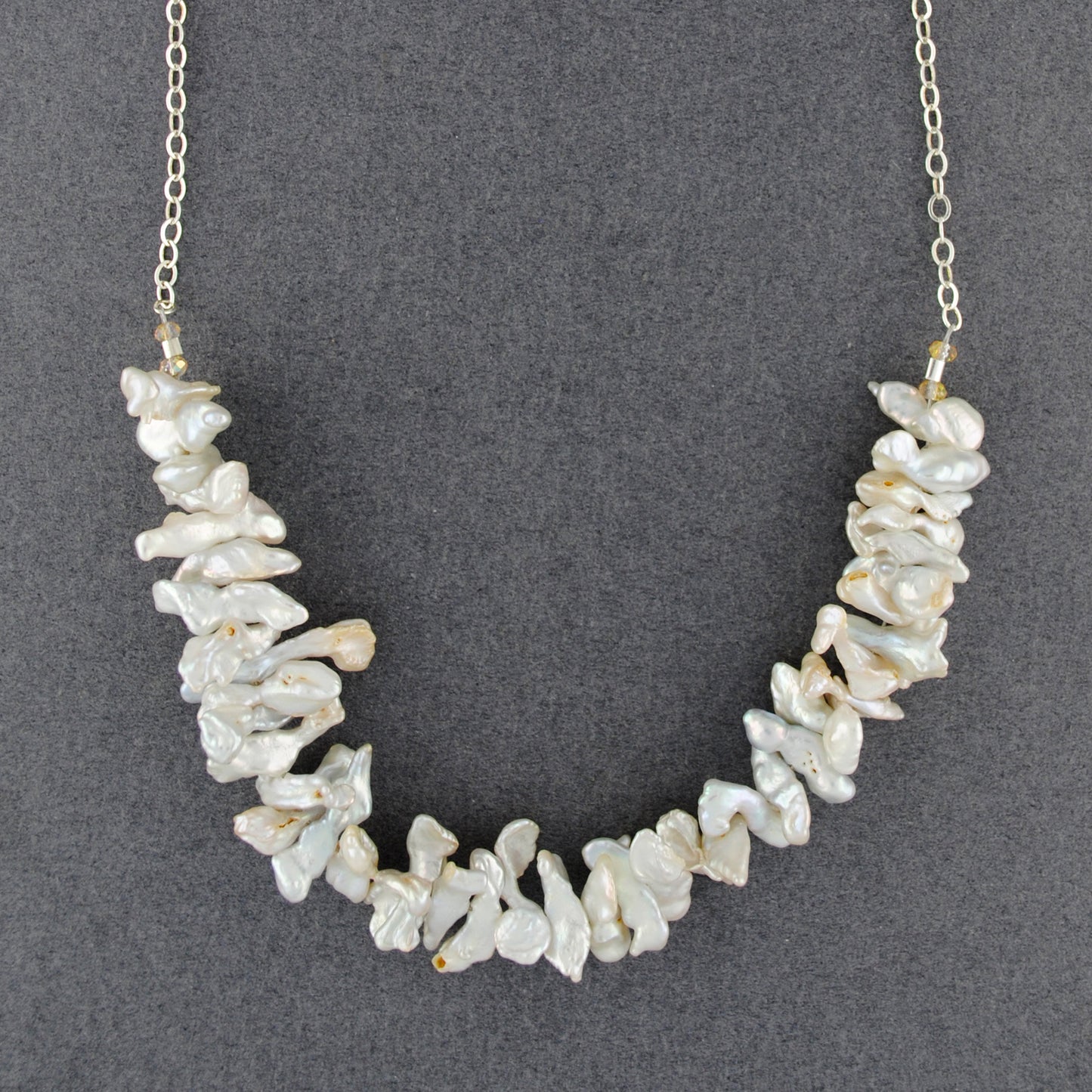 Sterling Silver Freshwater Pearl Chain Necklace